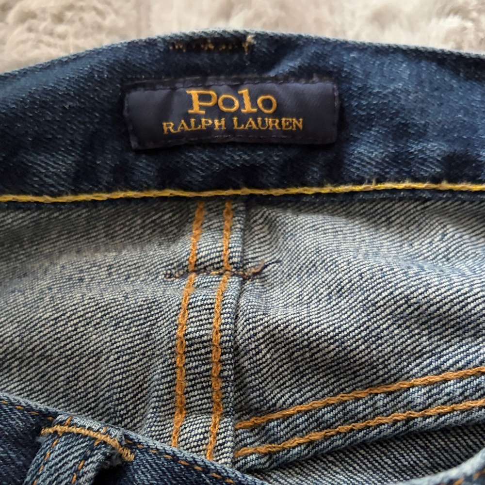 Hampton Relaxed Straight Polo Ralph Lauren Darker Denim Jeans - 34x30 - Picture 3 of 6